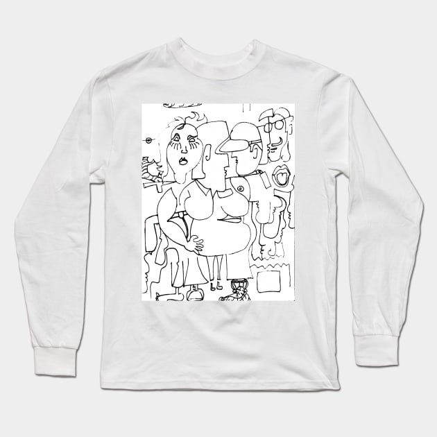 Nursing disbelief Long Sleeve T-Shirt by TonyBroadbent